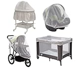 Delta Children, Baby Mosquito and Bug Nets for Strollers & Joggers, Pack n' Plays, Infant Car Seats & Bassinets. 2-Pack. Breathable with Elastic for Easy fit