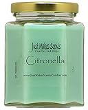 Citronella Scented Blended Soy Candle for Indoor Use by Just Makes Scents (Citronella)