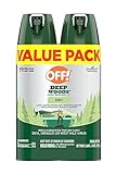 OFF! Deep Woods Insect Repellent Aerosol, Dry, Non-Greasy Formula, Bug Spray with Long Lasting Protection from Mosquitoes, 4 Oz, 2 Count