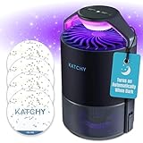 Katchy Midnight - Indoor Insect Trap with Automatic Setting - Fan Powered with UV Light - Fruit Fly Traps for Indoors - for Fruit Flies, Gnats, Mosquitoes, Moths