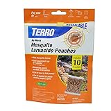 TERRO T1210 No Mess Mosquito Larvacide Pouches - 10 Pouches Included