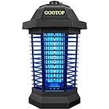 GOOTOP Bug Zapper Outdoor, Mosquito Zapper Outdoor, Electric Fly Zapper,Fly Traps, Mosquito Killer, 3 Prong Plug,Flying Insects Zapper Outdoor 90-130V, ABS Plastic Outer (Black)